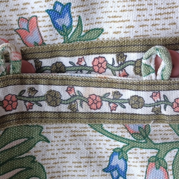 Tudor Court Blazer Floral Mandarin Collar Cotton Garden Asian Vintage, 20" PTP - Picture 8 of 9